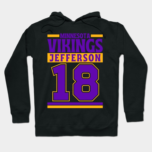 Minnesota Vikings Jefferson 18 American Football Edition 3 Hoodie by Astronaut.co